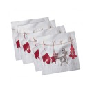 Christmas Set of 4 Napkins, 12" x 12"