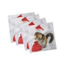 Christmas Set of 4 Napkins, 18" x 18"