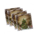 Christmas Set of 4 Napkins, 18" x 18"