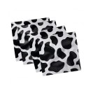 Cow Print Set of 4 Napkins, 12" x 12"