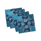 Eastern Motifs Set of 4 Napkins, 12" x 12"