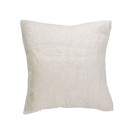 Brushed Metallic Foil  Faux Fur Decorative Pillow, 15" x 15"