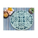 Damask 36" Anti-Skid Cotton Bath Rug