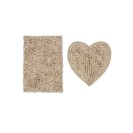 Bellflower Bath Rug Heart 2 Pc Set