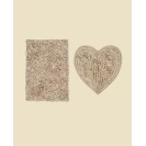 Bellflower Bath Rug Heart 2 Pc Set