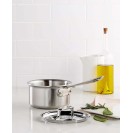 Brushed Stainless Steel 1.5 Qt. Covered Saucepan