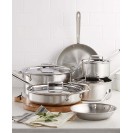 Brushed Stainless Steel Cookware Set, 10 Piece Set