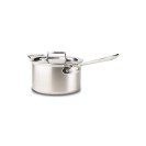 Stainless Steel Brushed 5-Ply Bonded 4 Qt. Sauce Pan with Lid